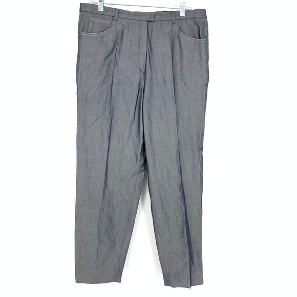 Escada Women's Approx. Sz 34" Waist Trouser 100% Silk Relaxed Fit Pleated Front - Picture 1 of 7